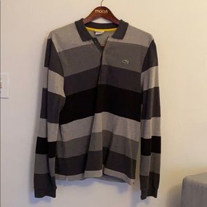 Lacoste long sleeve polo size 5